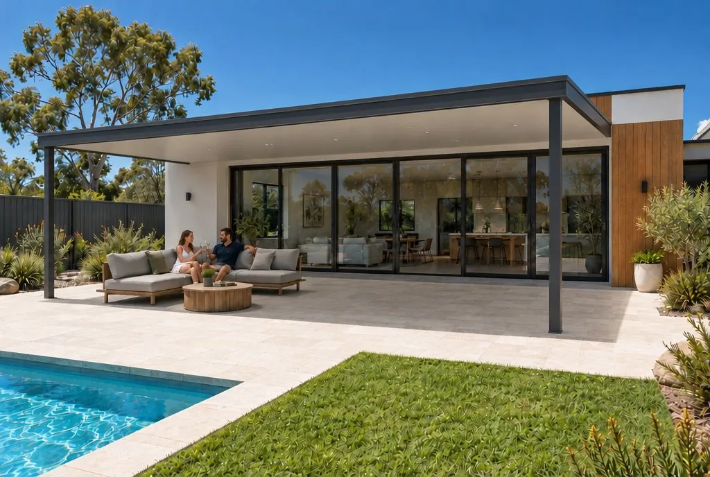 Skillion Patio added to the same backyard